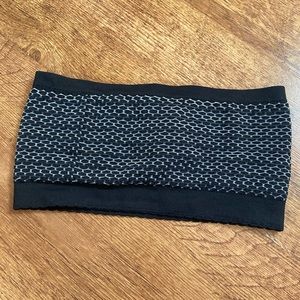 NWOT Black aerie bandeau pleated stretch bralette